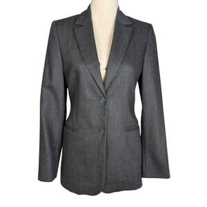 Vintage United Colors of Benetton Gray Wool Blazer Made in Italy Tailored Jacket
